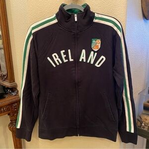 Vintage ROMA ATLETICA Ireland Embroidery Black Zipped Jacket Size Small-Unisex